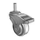 NG-03QDP-125-DL-GR10 MedCaster Swivel Caster