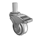 NG-03QDP-125-DL-RS01 MedCaster Swivel Caster