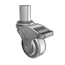 NG-03QDP-125-DL-RS05 MedCaster Swivel Caster