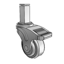 NG-03QDP-125-DL-SQ03 MedCaster Swivel Caster