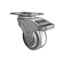 NG-03QDP-125-DL-TP01 MedCaster Swivel Caster