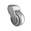 NG-03QDP-125-SW-HK04 MedCaster Swivel Caster