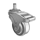 NG-03QDP-125-TL-GR01 MedCaster Swivel Caster