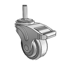 NG-03QDP-125-TL-GR02 MedCaster Swivel Caster
