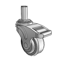 NG-03QDP-125-TL-GR05 MedCaster Swivel Caster