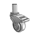 NG-03QDP-125-TL-GR07 MedCaster Swivel Caster