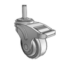 NG-03QDP-125-TL-GR10 MedCaster Swivel Caster