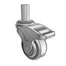 NG-03QDP-125-TL-RS01 MedCaster Swivel Caster