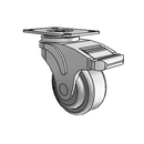 NG-03QDP-125-TL-TP01 MedCaster Swivel Caster