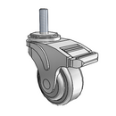 NG-03QDP-125-TL-TS03 MedCaster Swivel Caster