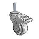 NG-03QDP-125-TL-TS05 MedCaster Swivel Caster