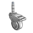 NG-03QDP-125-TL-XRZ1 MedCaster Swivel Caster