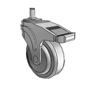 NG-04QDP-125-DL-GR01 MedCaster Swivel Caster
