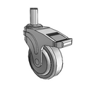 NG-04QDP-125-DL-GR05 MedCaster Swivel Caster