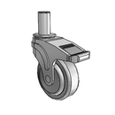 NG-04QDP-125-DL-GR07 MedCaster Swivel Caster
