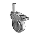 NG-04QDP-125-DL-GR09 MedCaster Swivel Caster