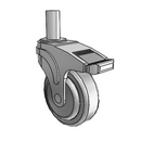 NG-04QDP-125-DL-RS01 MedCaster Swivel Caster