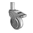 NG-04QDP-125-DL-SQ01 MedCaster Swivel Caster