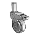 NG-04QDP-125-DL-SQ03 MedCaster Swivel Caster