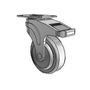 NG-04QDP-125-DL-TP01 MedCaster Swivel Caster