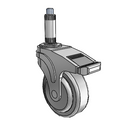 NG-04QDP-125-DL-XRN2 MedCaster Swivel Caster