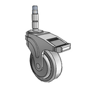 NG-04QDP-125-DL-XRZ1 MedCaster Swivel Caster