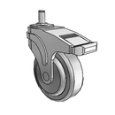 NG-04QDP-125-TL-GR01 MedCaster Swivel Caster