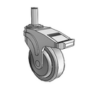 NG-04QDP-125-TL-GR04 MedCaster Swivel Caster