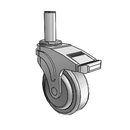 NG-04QDP-125-TL-GR09 MedCaster Swivel Caster