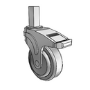 NG-04QDP-125-TL-SQ01 MedCaster Swivel Caster