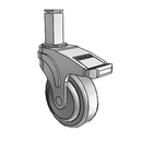 NG-04QDP-125-TL-SQ03 MedCaster Swivel Caster