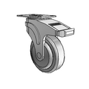 NG-04QDP-125-TL-TP01 MedCaster Swivel Caster