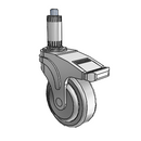 NG-04QDP-125-TL-XRN4 MedCaster Swivel Caster