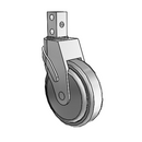 NG-05QDP-125-SW-SQ02 MedCaster Swivel Caster
