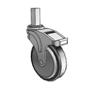 NG-05RPP-125-TL-SQ01 MedCaster Swivel Caster