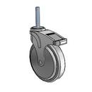 NG-06QDP-125-DL-TS22 MedCaster Swivel Caster