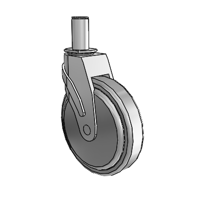 NG-06QDP-125-SW-GR07 MedCaster Swivel Caster