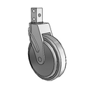NG-06QDP-125-SW-SQ02 MedCaster Swivel Caster