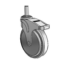 NG-06QDP-125-TL-GR04 MedCaster Swivel Caster