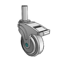 NM-04QDP-125-DL-GR09 MedCaster Swivel Medical Caster