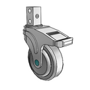 NM-04QDP-125-DL-SQ02 MedCaster Swivel Medical Caster