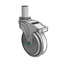 NM-05QDP-125-DL-GR07 MedCaster Swivel Medical Caster