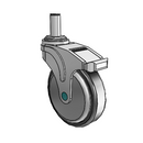 NM-05RPP-125-TL-GR05 MedCaster Swivel Medical Caster