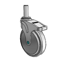 NM-06QDP-125-DL-GR09 MedCaster Swivel Medical Caster