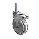 NM-06QDP-125-DL-TS22 MedCaster Swivel Medical Caster