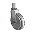NM-06QDP-125-SW-GR07 MedCaster Swivel Medical Caster