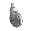 NM-06QDP-125-SW-RS04 MedCaster Swivel Medical Caster