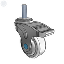 NS-03AMP-125-TL-TS13 MedCaster Swivel Caster