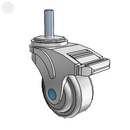 NS-03QDO-125-TL-TS13 MedCaster Swivel Caster