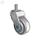 NS-03QDP-125-SW-TS12 MedCaster Swivel Caster